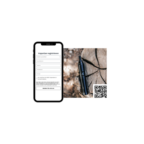 Vaporizer registrieren mit QR Code