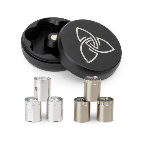 Dosier-Kapselmagazin Bundle - inkl. 3 Kapseln für Kräuter aus Edelstahl & 3 Kapseln für Wax /Öl - für Convectum, Nanu & Stilus Pro Max - HIZEN