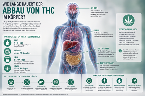 Wie lange ist THC im Körper nachweisbar?