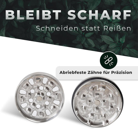 Edelstahl Grinder 4-teilig 5,0cm glänzend