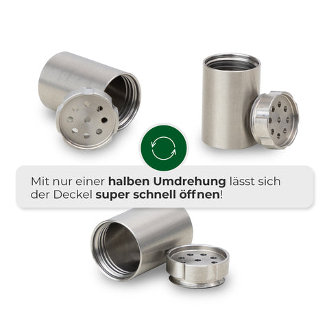 Dosierkapseln für Kräuter (Edelstahl, 3er Set)