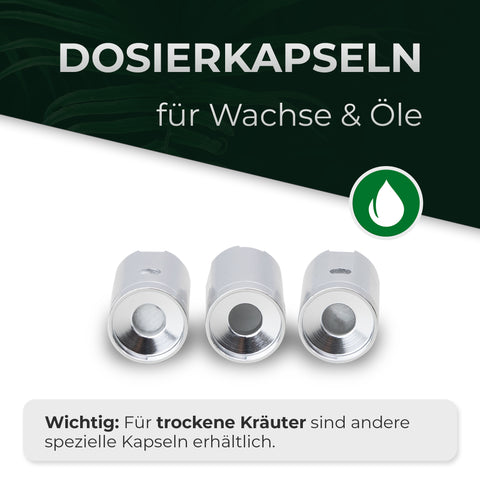 Dosierkapseln für Wax & Öl (Alu, 3er-Set)