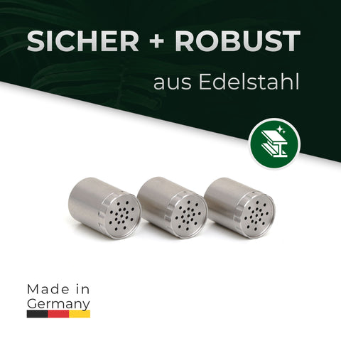 3er Set Kapseln aus Edelstahl - Kräuter Convectum, Nanu, Stilus Pro Max