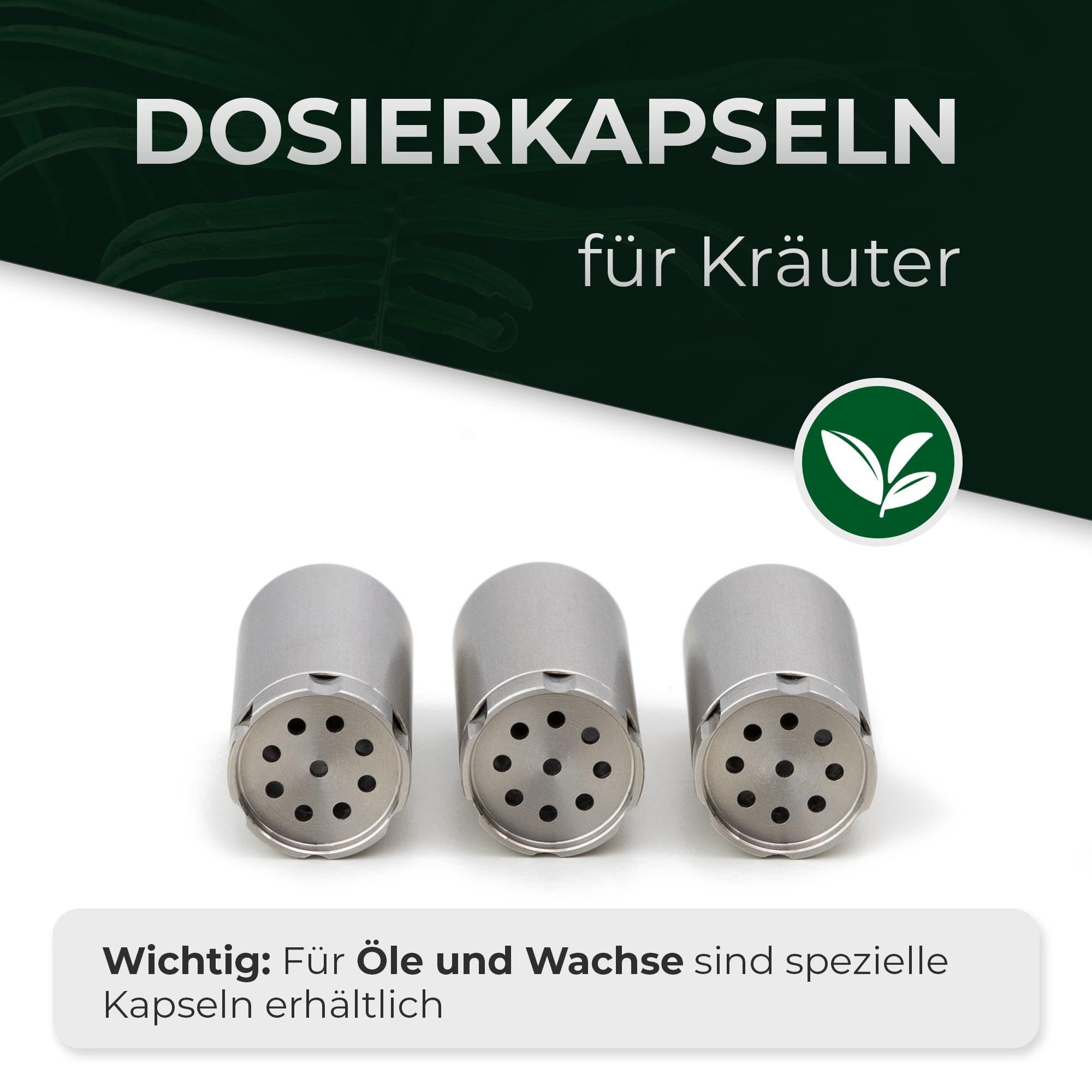 Dosierkapseln für Kräuter 3er Set - Stilus Mini & Stilus Pro Konduktion