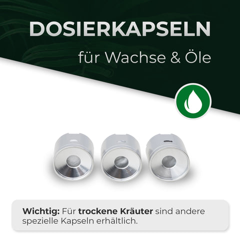 Dosing capsules for wax / oil - Convectum