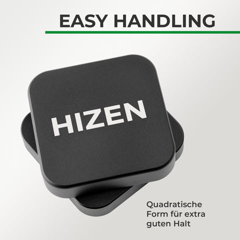 Grinder Alu viereckig - schwarz 6,6 cm