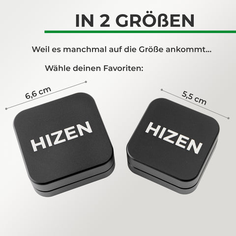 Grinder Alu viereckig - schwarz 6,6 cm