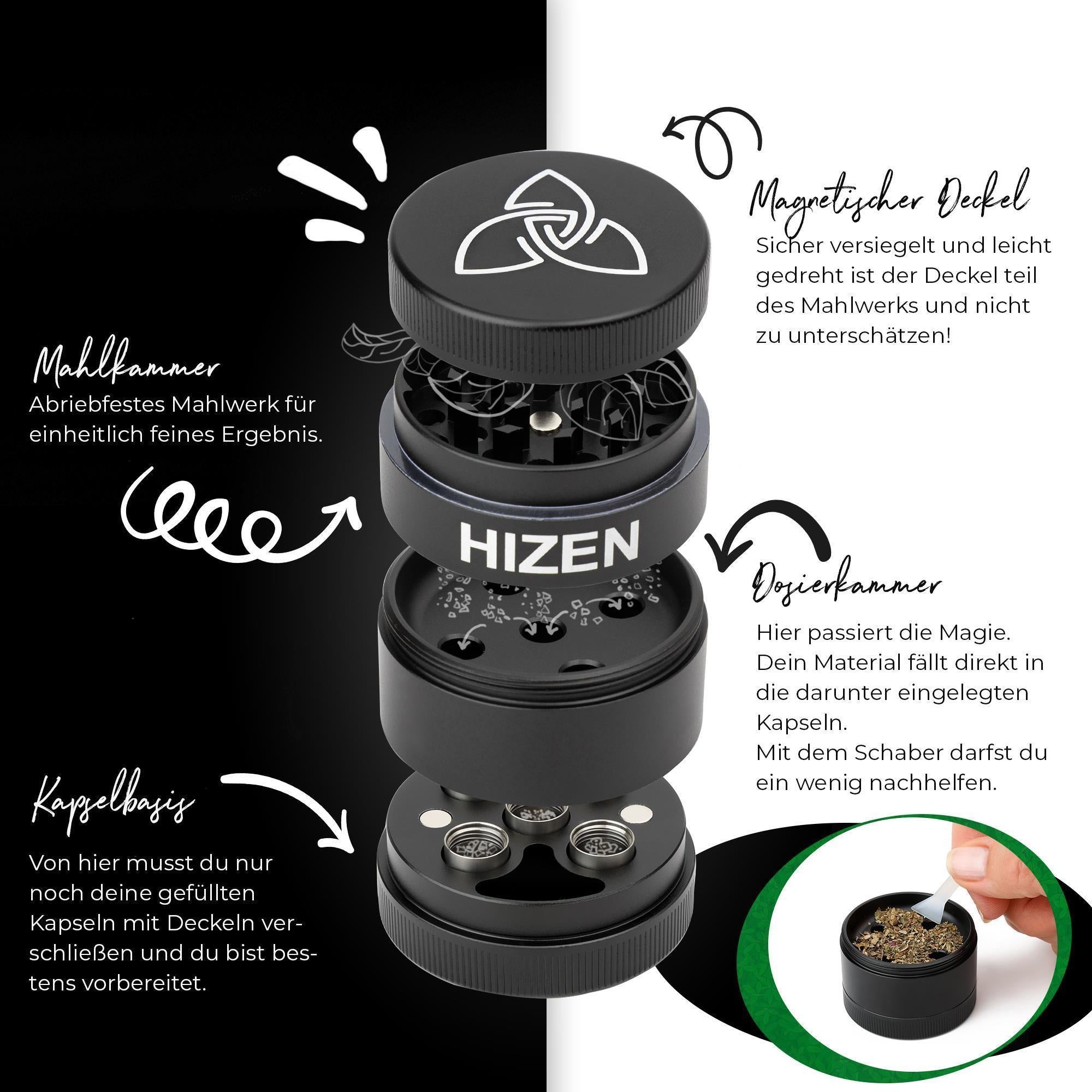 Dosier-Grinder für Dosierkapseln