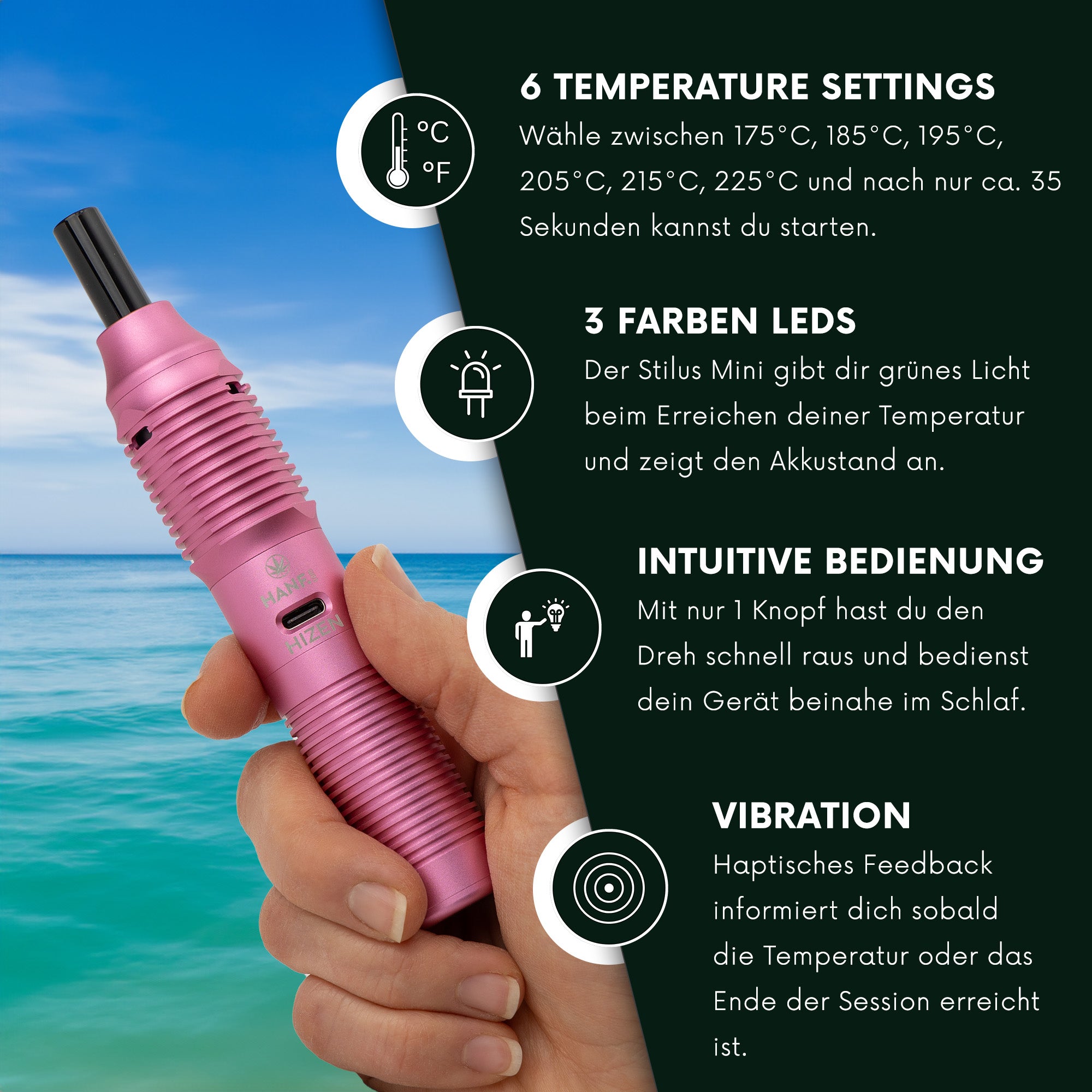 Stilus Mini X Hanf.com Pink Horizon (Vorbestellung, Lieferung Anfang Februar)