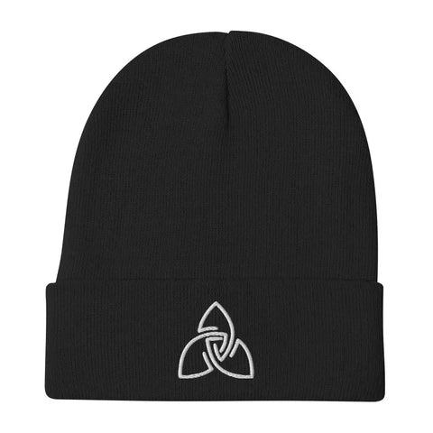 HIZEN Beanie Schwarz Vorderseite mit Aufdruck