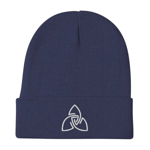 HIZEN Beanie Blau Vorderseite mit Aufdruck